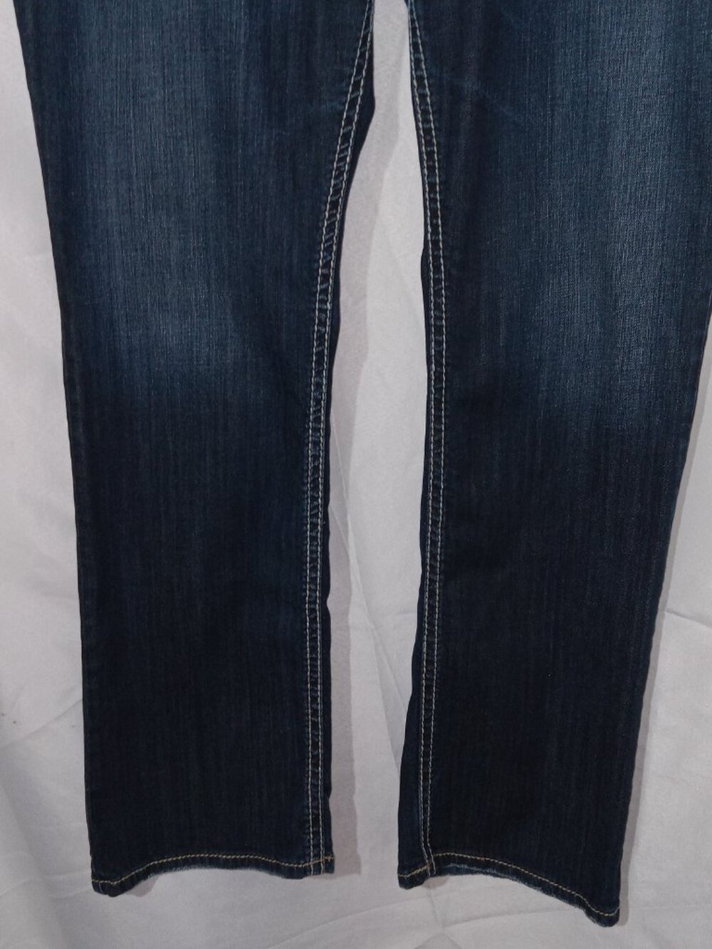 Silver Jeans Natsuki Bootcut Jeans Women's Size 18 L33 Dark Wash Thick Stitch - Picture 3 of 13